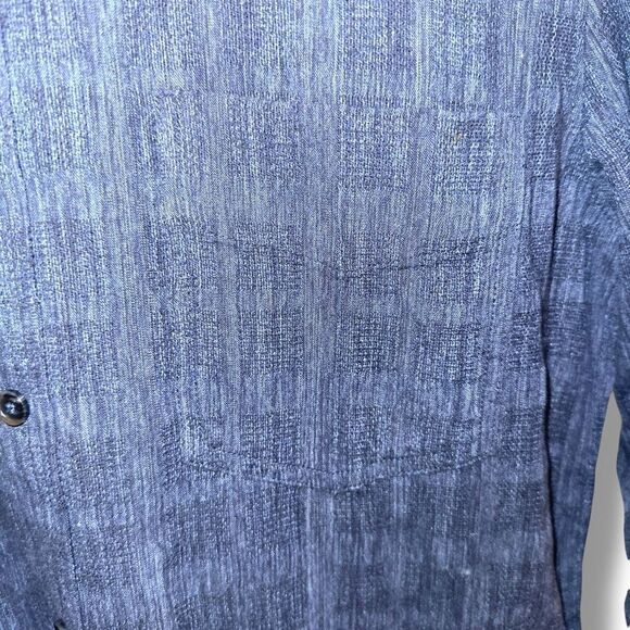 Baldwin Denim KC Navy Woven Oxford Button Down Sz S - Picture 4 of 8